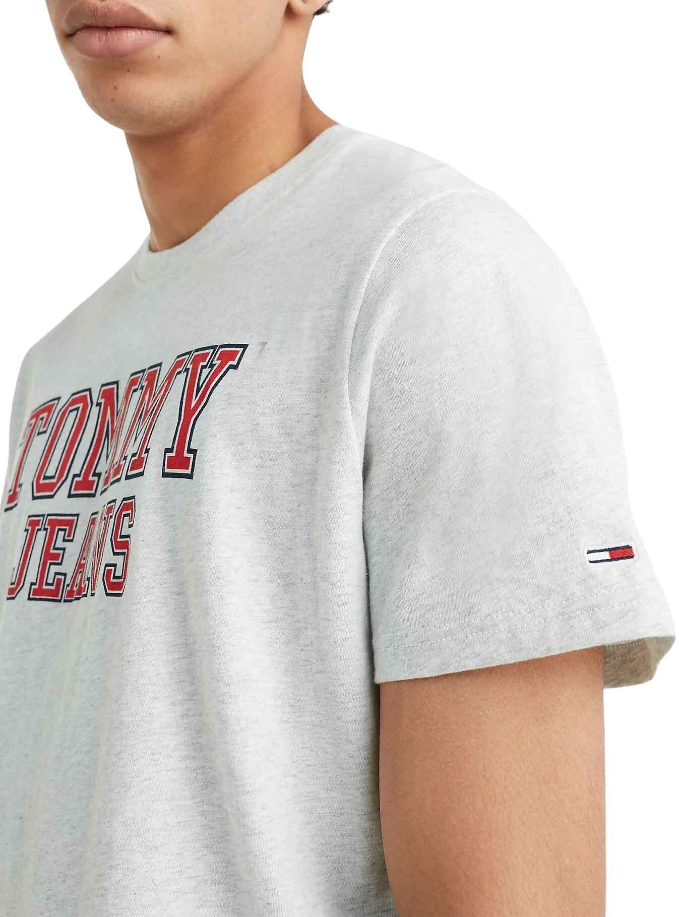 T-Shirt Tommy Jeans Essential Cinza para Homem