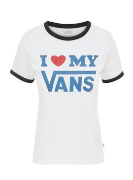 Vans T-Shirt Love Ringer Branca Mulher 