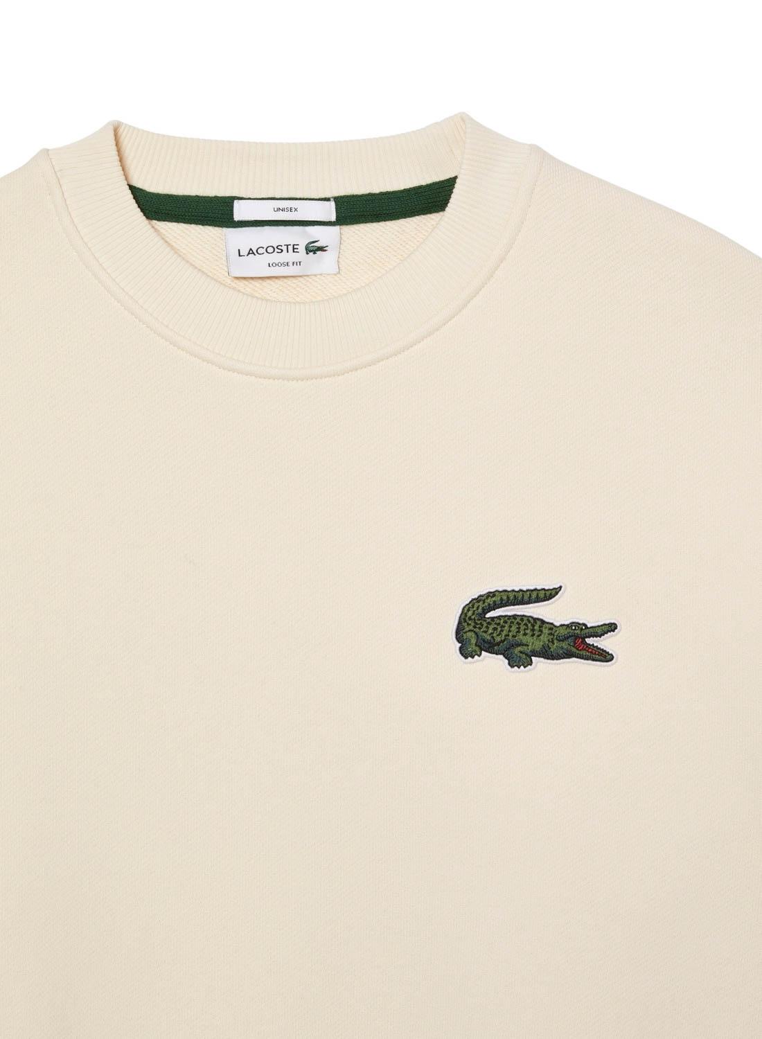 Sweat Lacoste Classic Fit Branco Hueso Homem