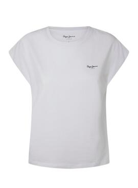 T-Shirt Pepe Jeans Bloom Branco para Mulher