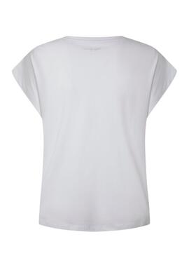 T-Shirt Pepe Jeans Bloom Branco para Mulher