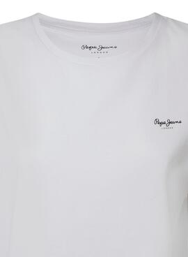 T-Shirt Pepe Jeans Bloom Branco para Mulher