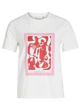 T-Shirt Vila Mathilde Branco para Mulher
