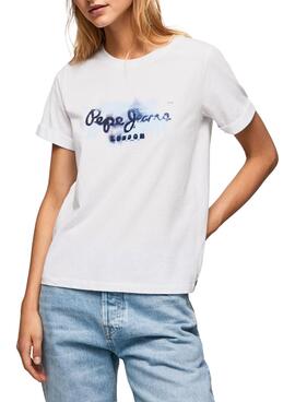 T-Shirt Pepe Jeans Goldie Branco para Mulher
