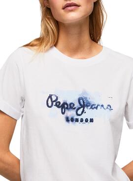 T-Shirt Pepe Jeans Goldie Branco para Mulher