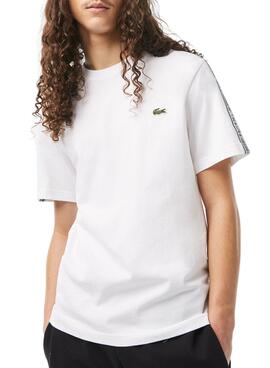 T-Shirt Lacoste Raya Logo Branco para Homem