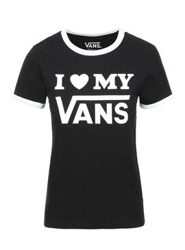 Vans T-Shirt Love Ringer Negra Mulher 