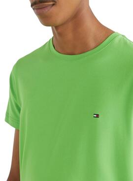 T-Shirt Tommy Hilfiger Stretch Verde para Homem