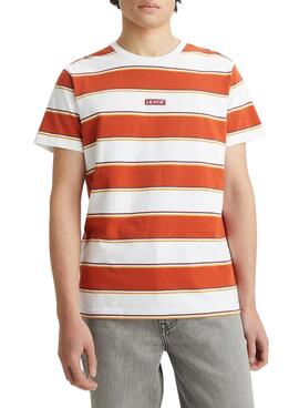 T-Shirt Levis Relaxed Baby Tab Listras para Homem