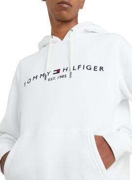 Sweat Tommy Hilfiger Logo Hoody Branco