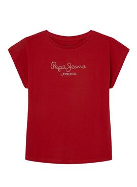 T-Shirt Pepe Jeans Nuria Vermelho para Menina