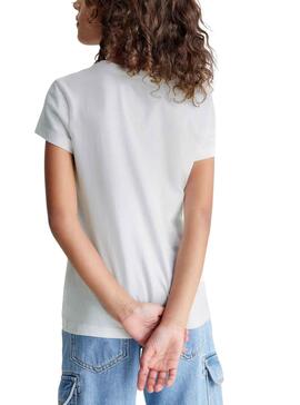 T-Shirt Calvin Klein Micro Monogram Branco Menina