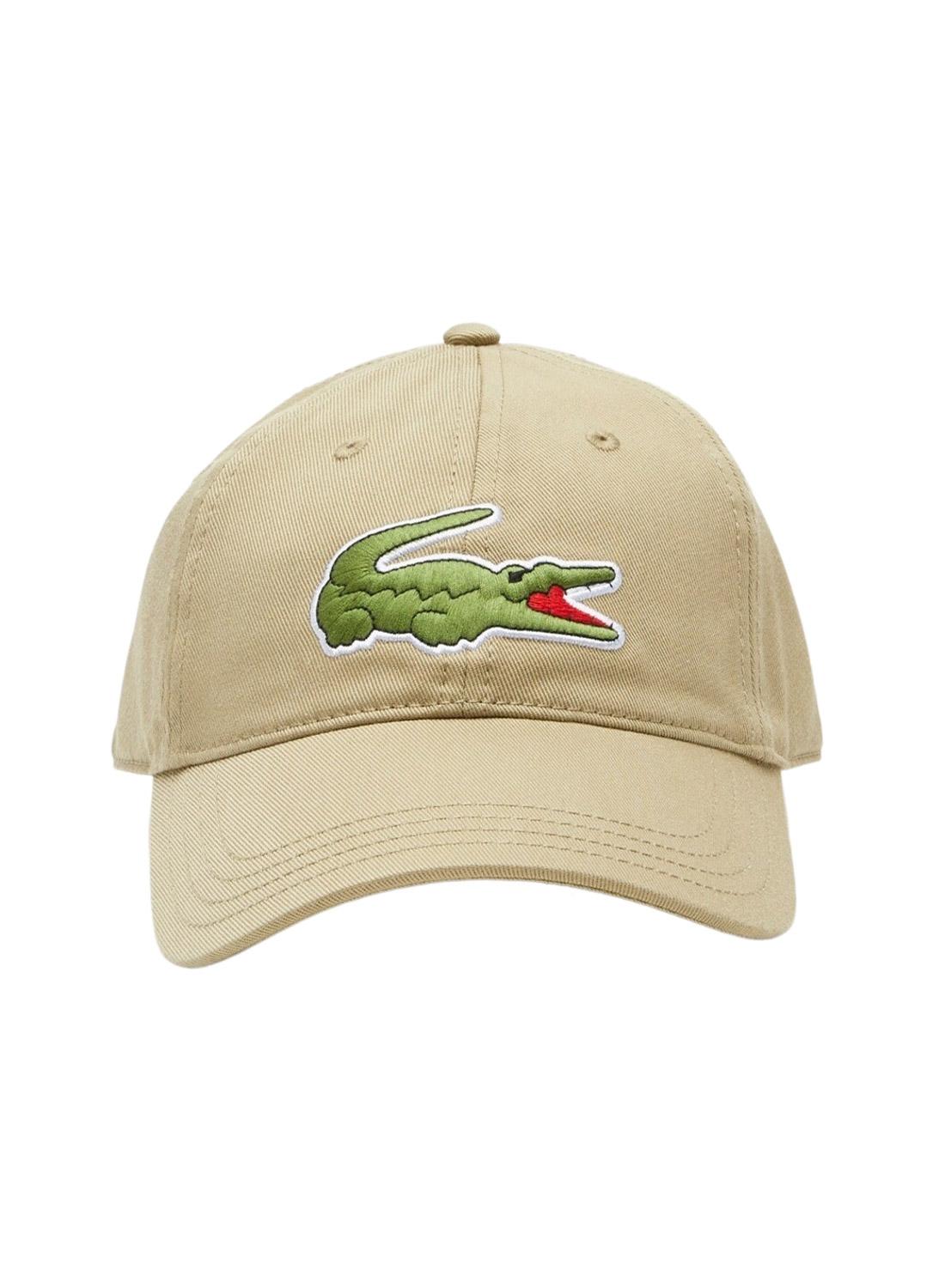 Gorro Lacoste Big Croco Bege para Homem e Mulher