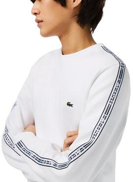 Sweat Lacoste Streetwear Branco para Homem