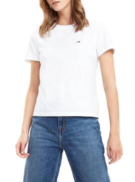 T-Shirt Tommy Jeans Classic Tee Branco Mulher