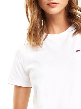T-Shirt Tommy Jeans Classic Tee Branco Mulher