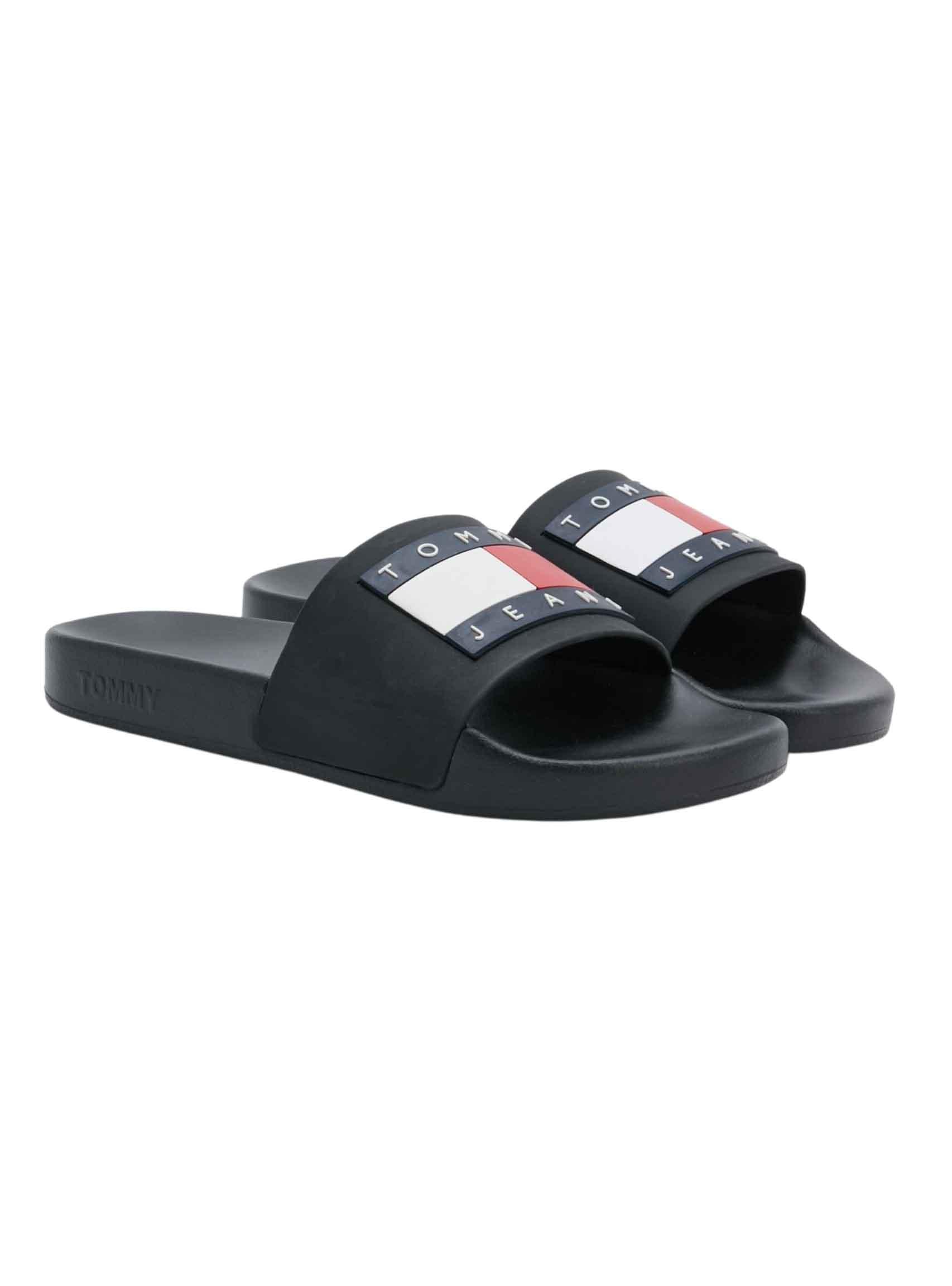 Flip flops Tommy Jeans Flag Pool Preto para Mulher