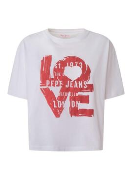 T-Shirt Pepe Jeans Nicoletta Branco para Mulher