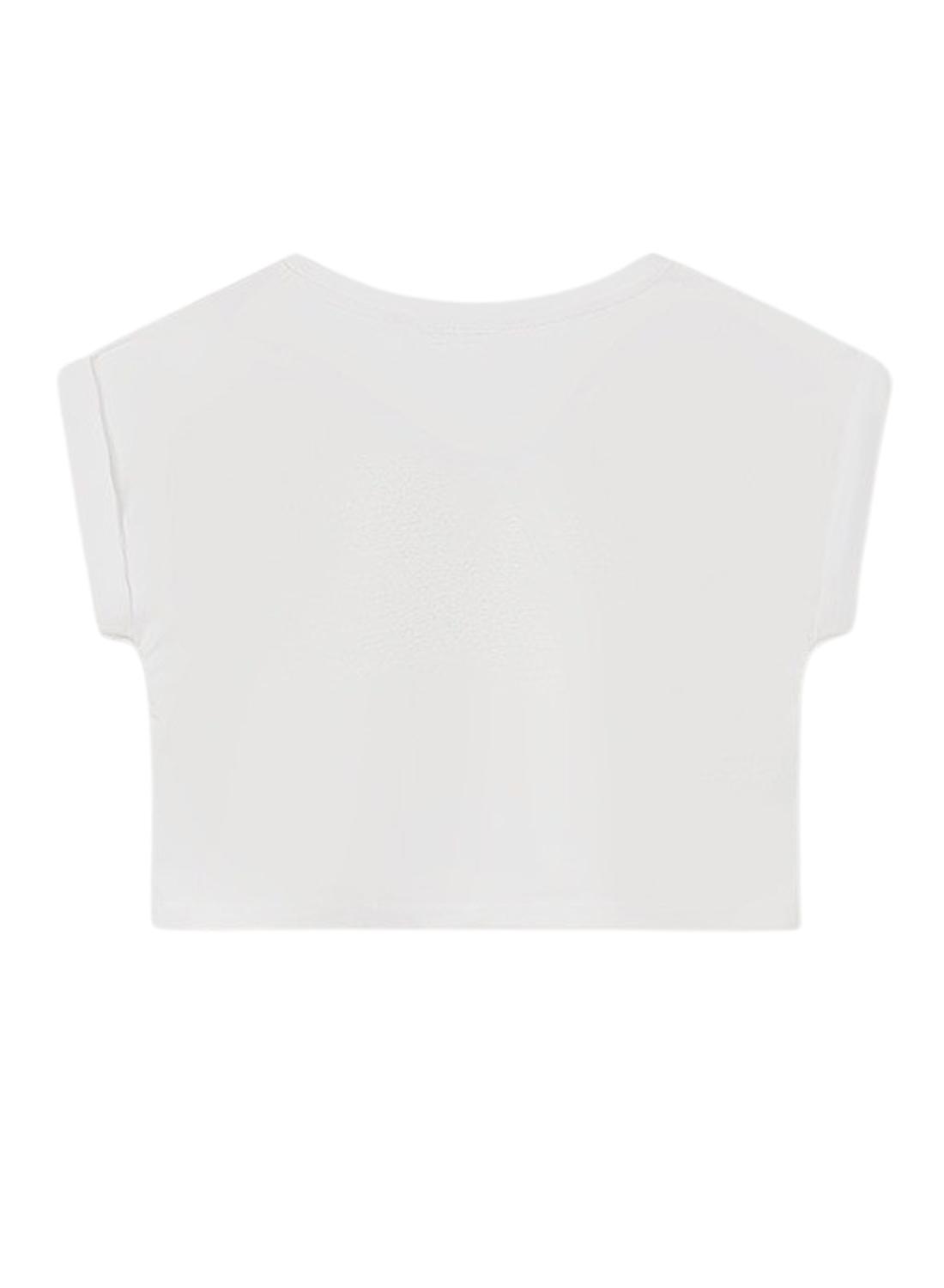 T-Shirt Mayoral Bordado Nature Branco para Menina