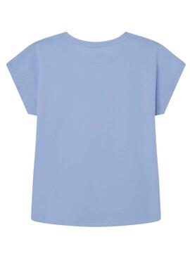 T-Shirt Pepe Jeans Bloomy Azul para Menina