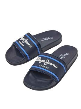 Flip flops Pepe Jeans Slider Logo Azul Marinho para Menino