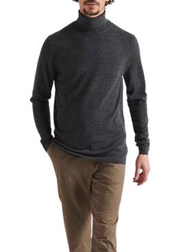 Camisola Superdry Merino Rollneck Cinza para Homem