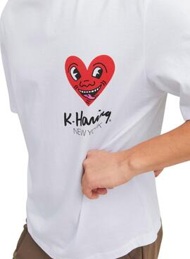 T-Shirt Jack & Jones Keith Haring Branco Homem
