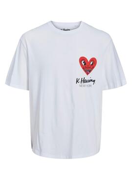 T-Shirt Jack & Jones Keith Haring Branco Homem