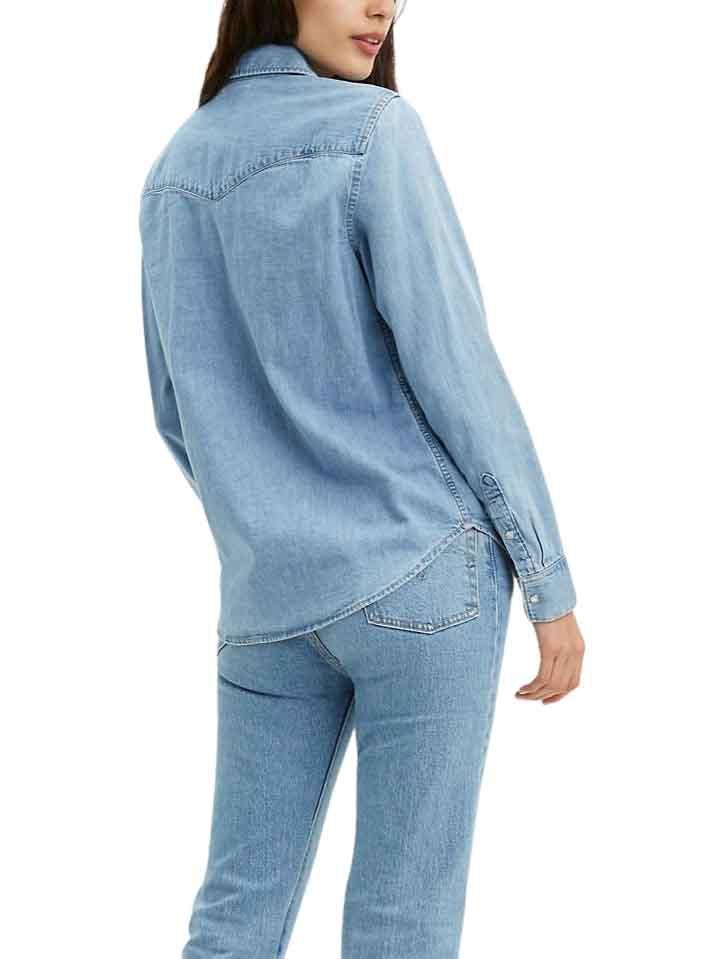 Camisa Levis Western Azul para Mulher