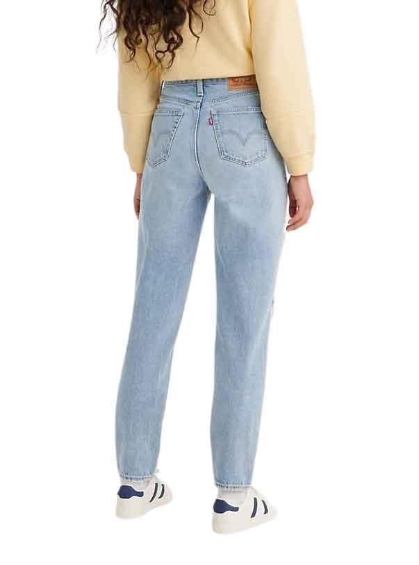 Calças Jeans Levis Mom Jean Azul Claro Mulher