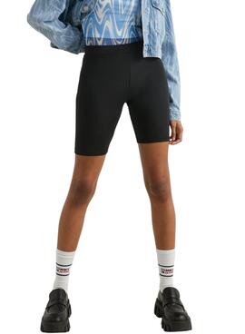 Shorts Tommy Jeans Badge Cycle Preto para Mulher