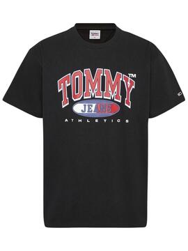 T-Shirt Tommy Jeans Graphic Preto para Homem