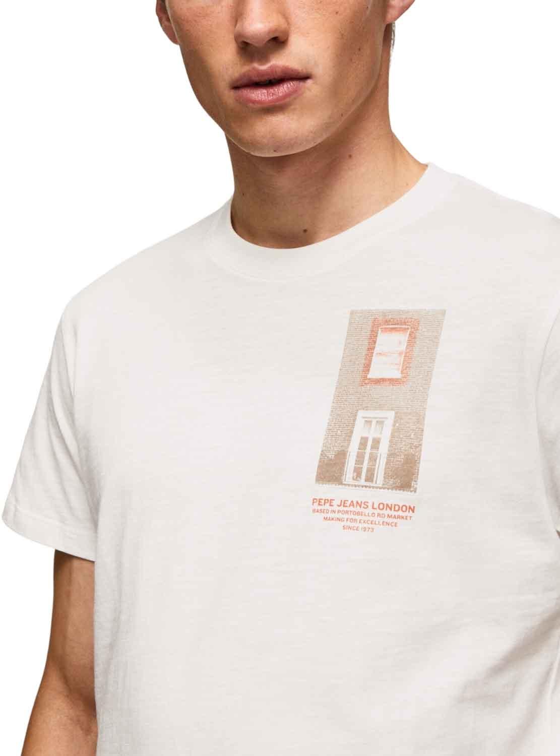 T-Shirt Pepe Jeans Ricco Branco para Homem