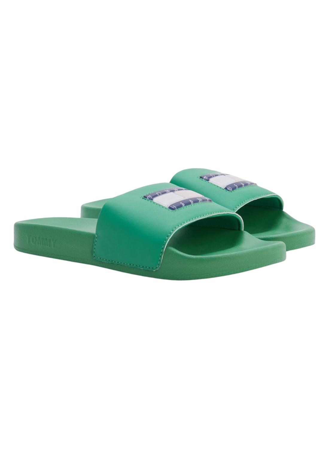 Flip flops Tommy Jeans Flag Print Pool Verde Mulher