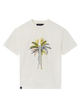 T-Shirt Mayoral Palm Trees Branco para Menina
