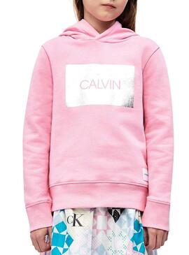 T-Shirt Calvin Klein Silver Box Rosa Menina