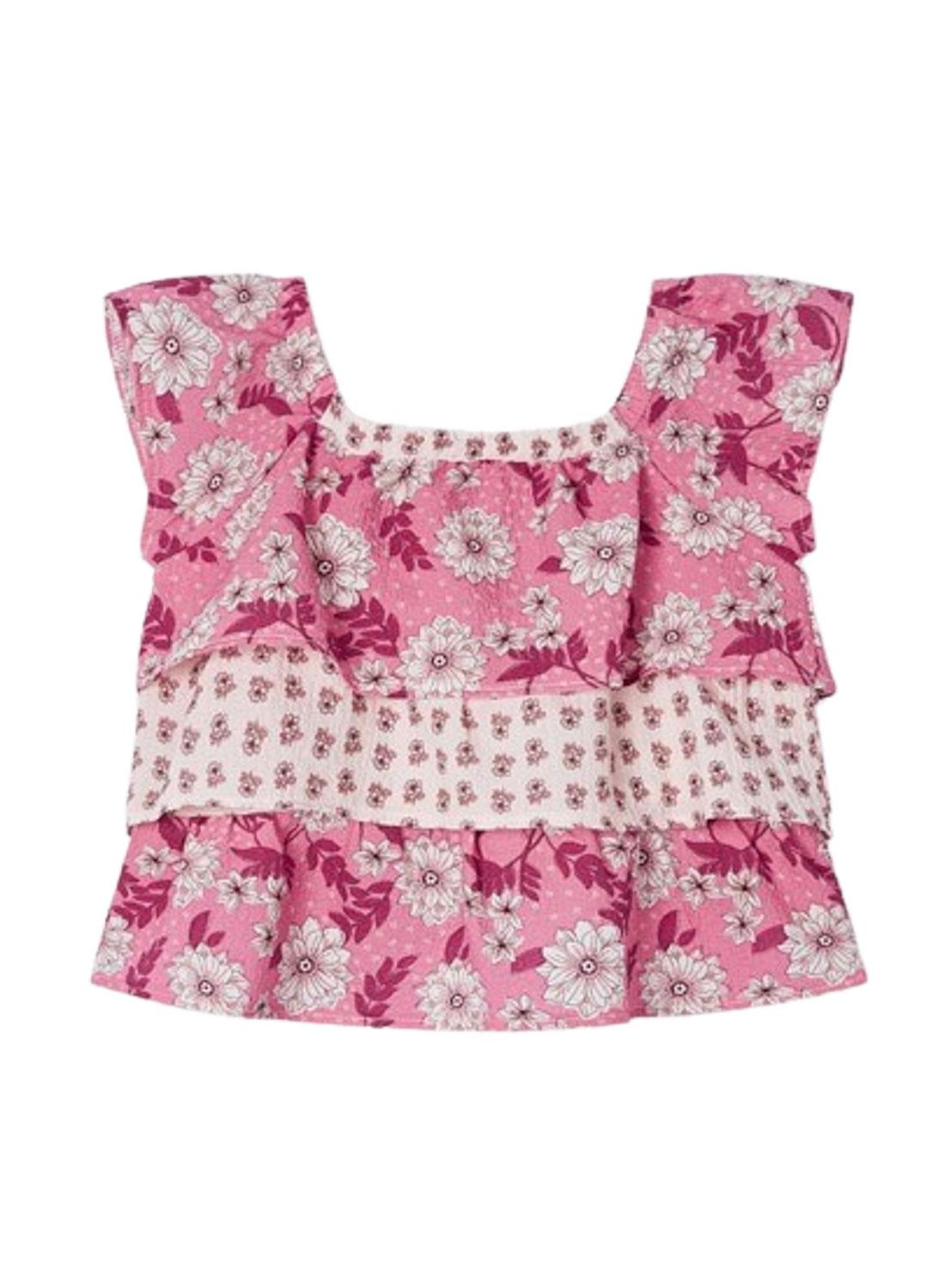 Blusa Mayoral Printed Combinado Rosa para Menina