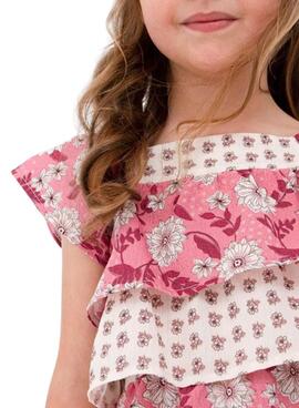 Blusa Mayoral Printed Combinado Rosa para Menina