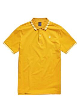 Polo G-Star Dunda Stripe Amarelo Slim para Homem