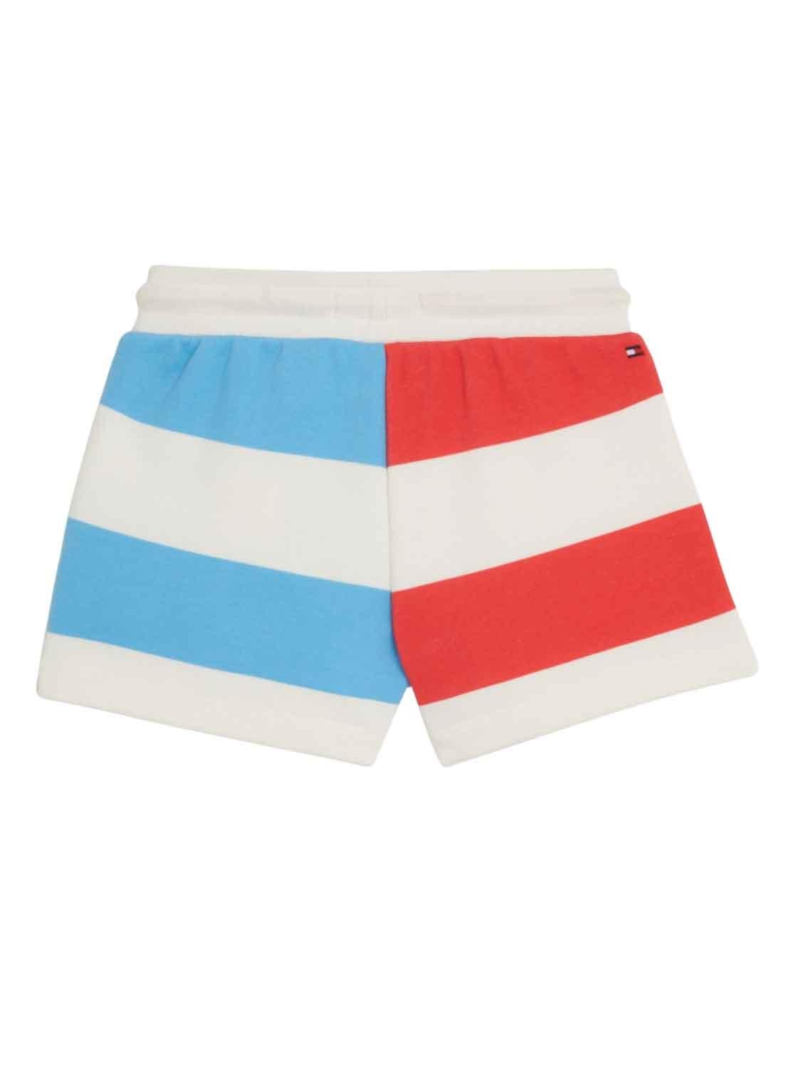 Shorts Tommy Hilfiger Stripe Branco para Menina