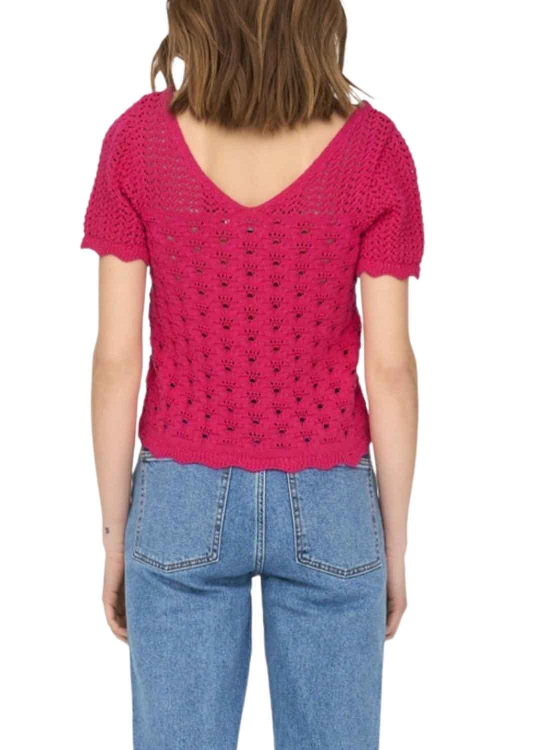 T-Shirt Only Becca Rosa para Mulher