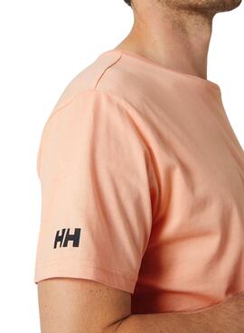 T-Shirt Helly Hansen Shoreline Laranja Homem