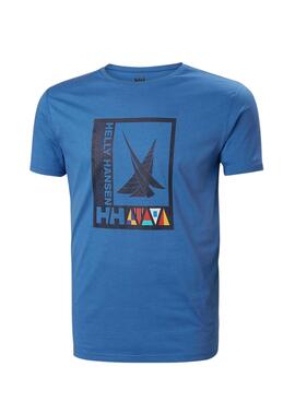 T-Shirt Helly Hansen Shoreline Azul para Homem