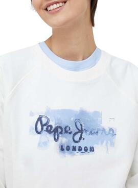 Sweat Pepe Jeans Goldie Branco para Mulher
