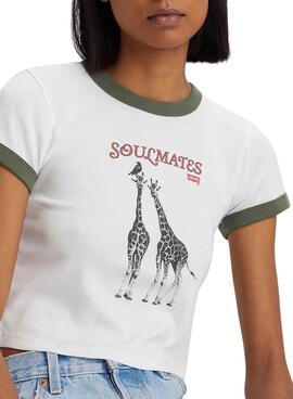 T-Shirt Levis Soulmate Branco para Mulher