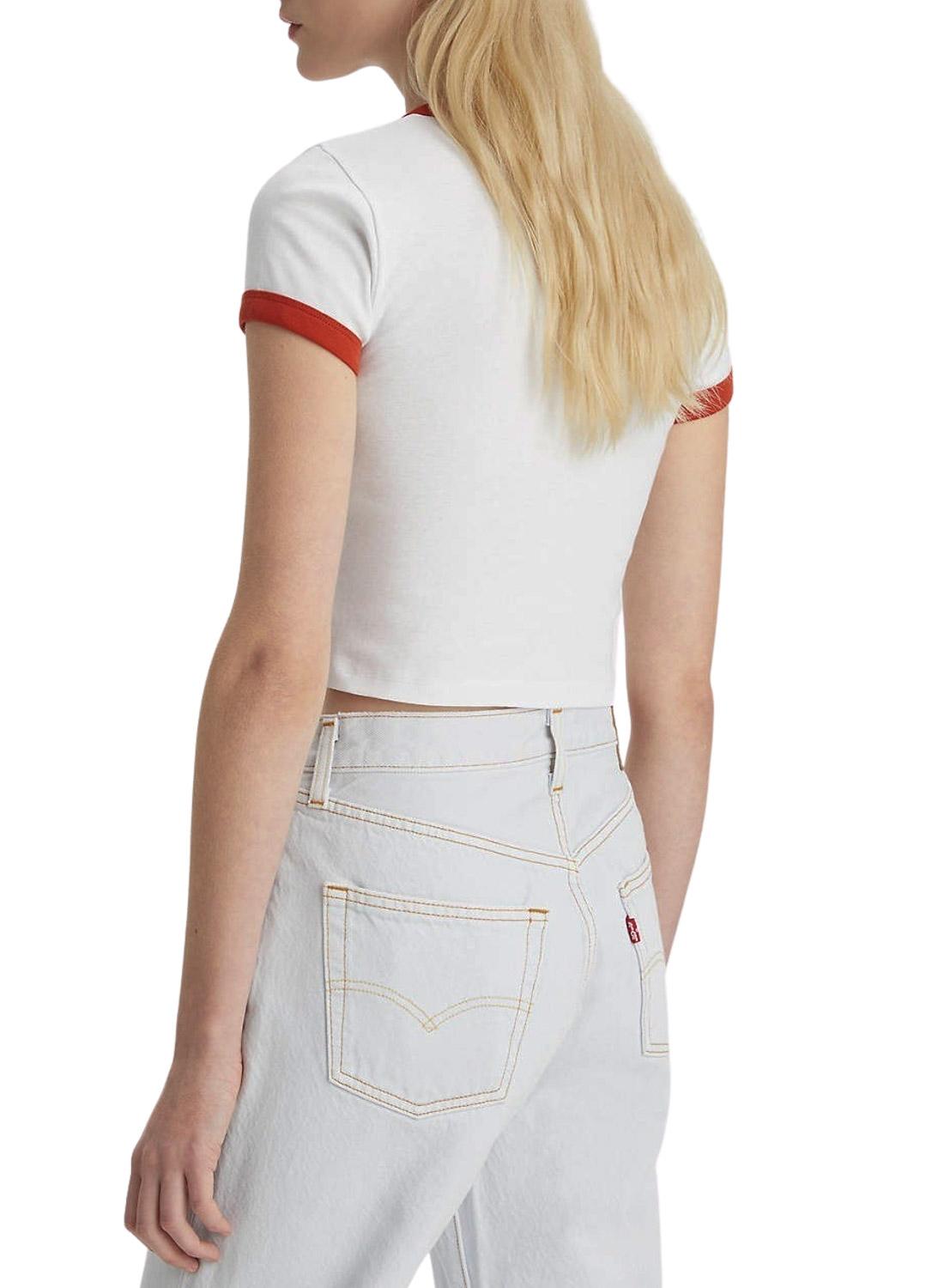 T-Shirt Levis Lento Down Branco para Mulher