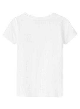 T-Shirt Name It Fransisca Branco para Menina