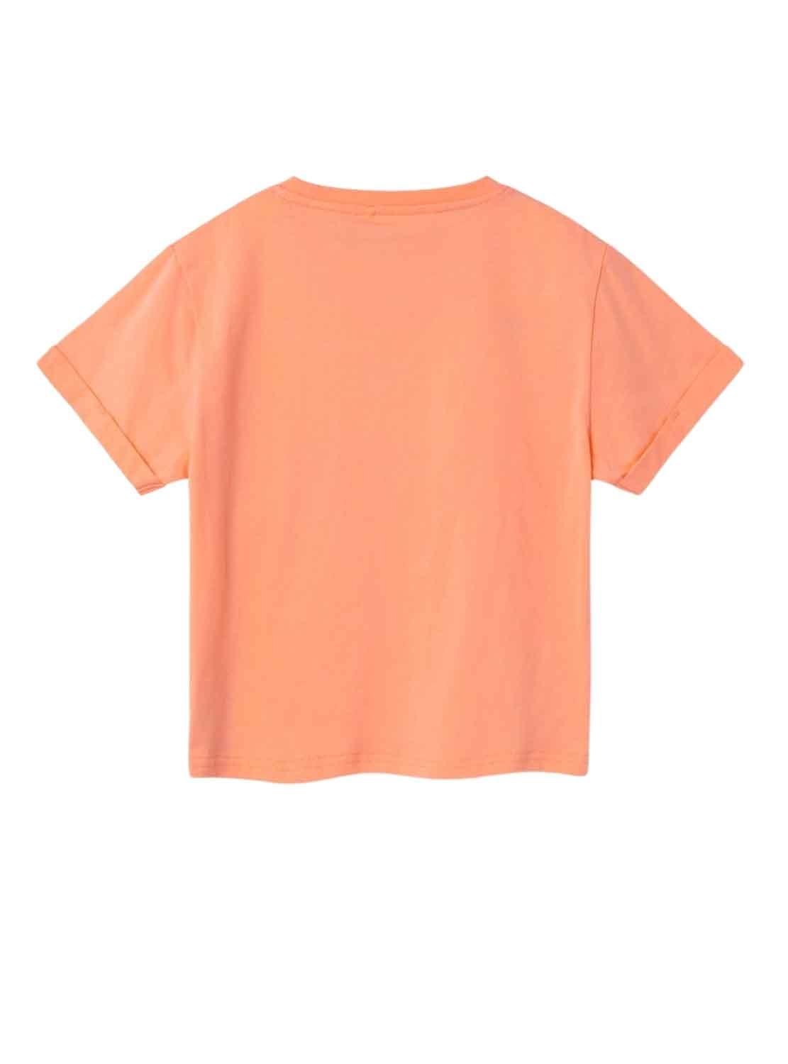 T-Shirt Name It Fidda Laranja para Menina