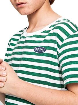 T-Shirt Pepe Jeans Cadell Verde Menino