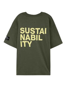 T-Shirt Ecoalf Spike Verde para Menino